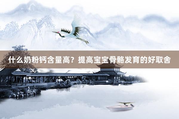 什么奶粉钙含量高？提高宝宝骨骼发育的好取舍